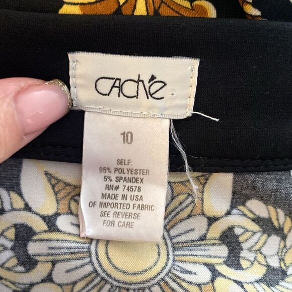 Cache Black and Cream Embellished Mini Pencil Skirt - Picture 7 of 7